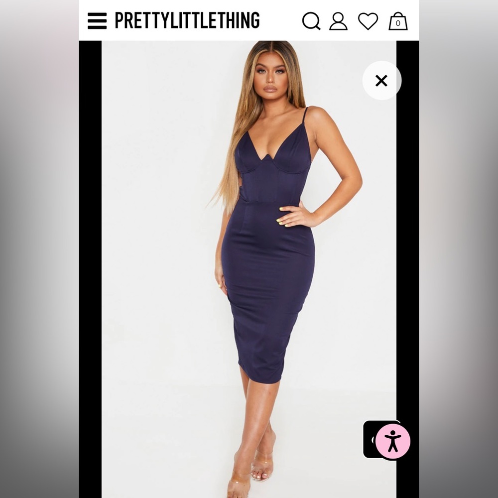 plt midi dress PLT Rose Strappy Satin Cowl Midi Dress Pink Size 2 - $25 (50% Off Retail) New With Tags
